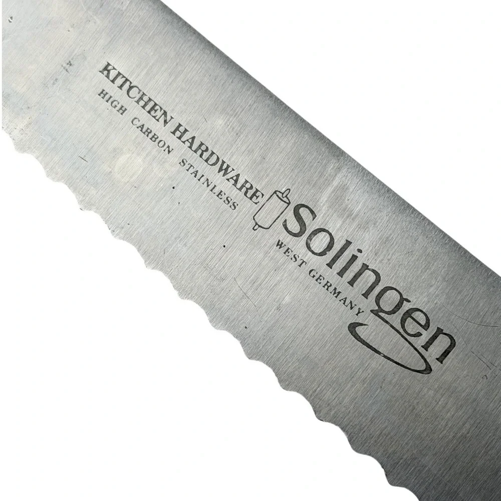 Solingen West Germany Serrated Bread Knife High Carbon Stainless Steel 8in Blade
